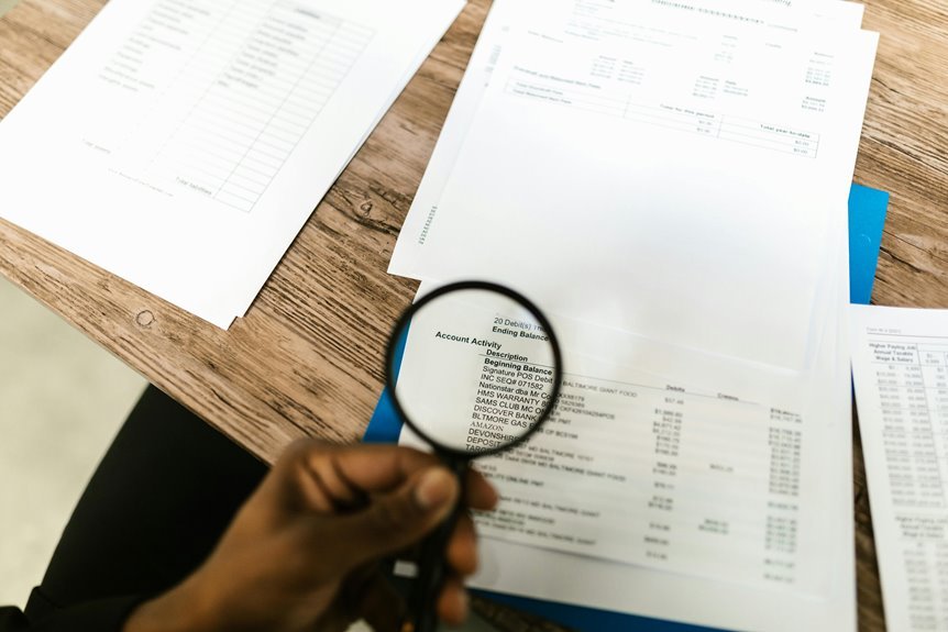 account data review multiple numbers